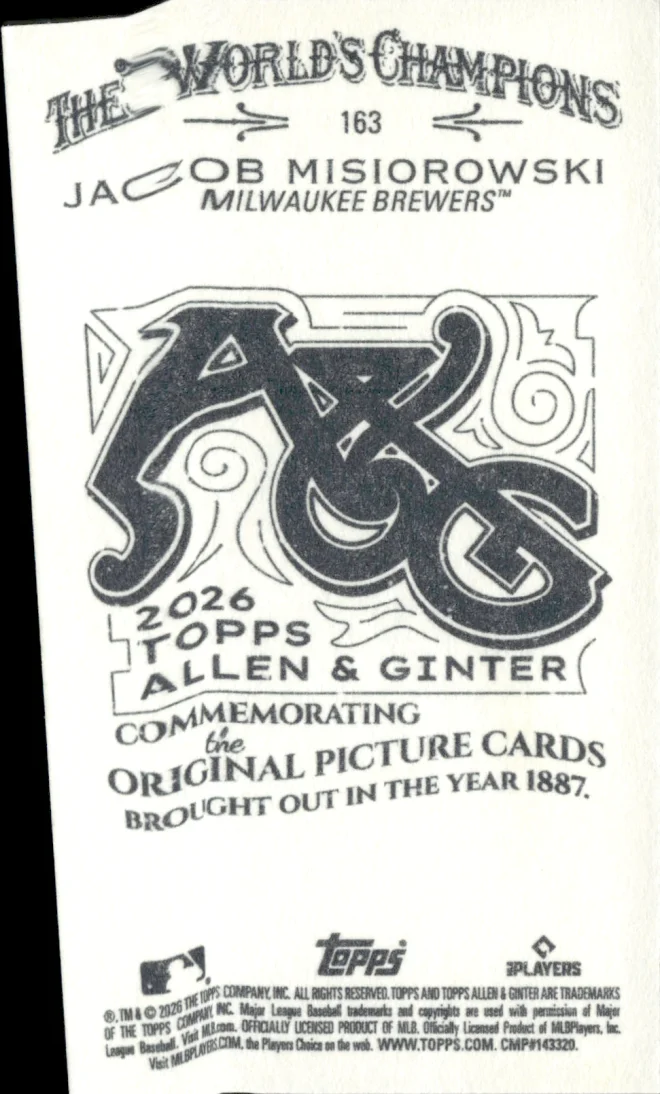 Jacob Misiorowski card back