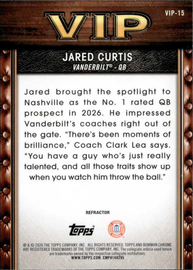 Jared Curtis card back