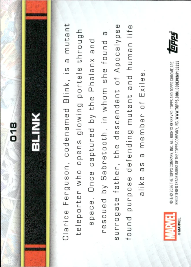 Blink card back