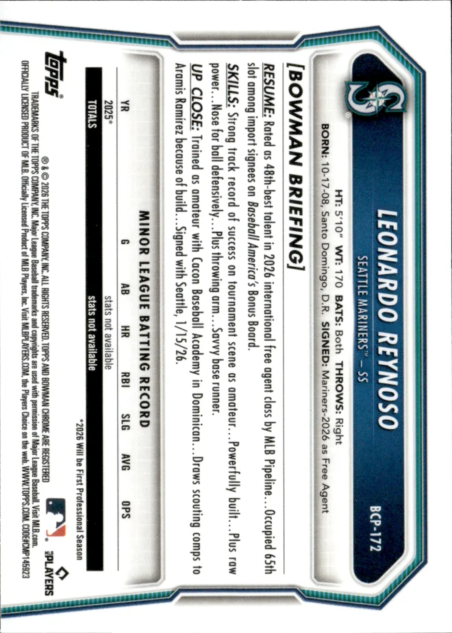Leonardo Reynoso card back