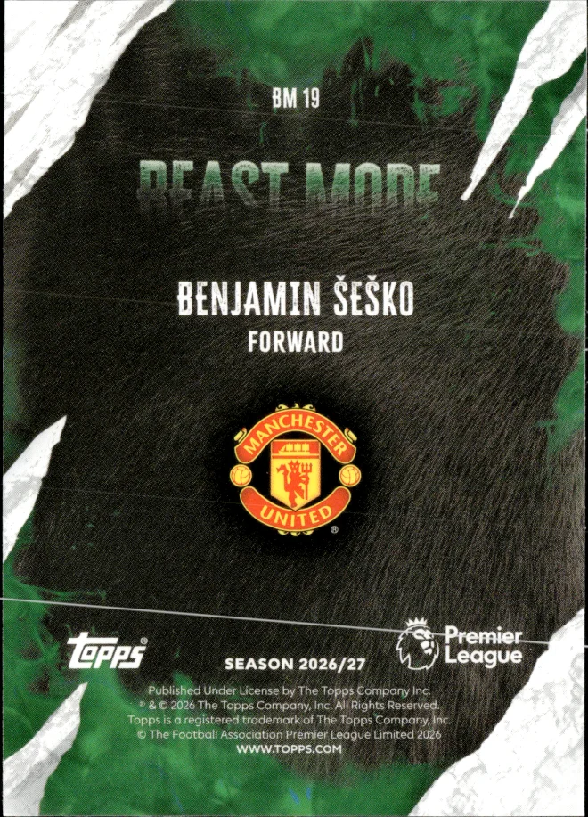 Benjamin Šeško card back