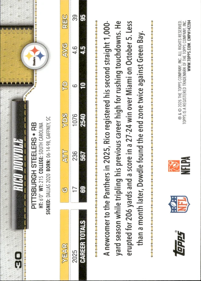 Rico Dowdle card back