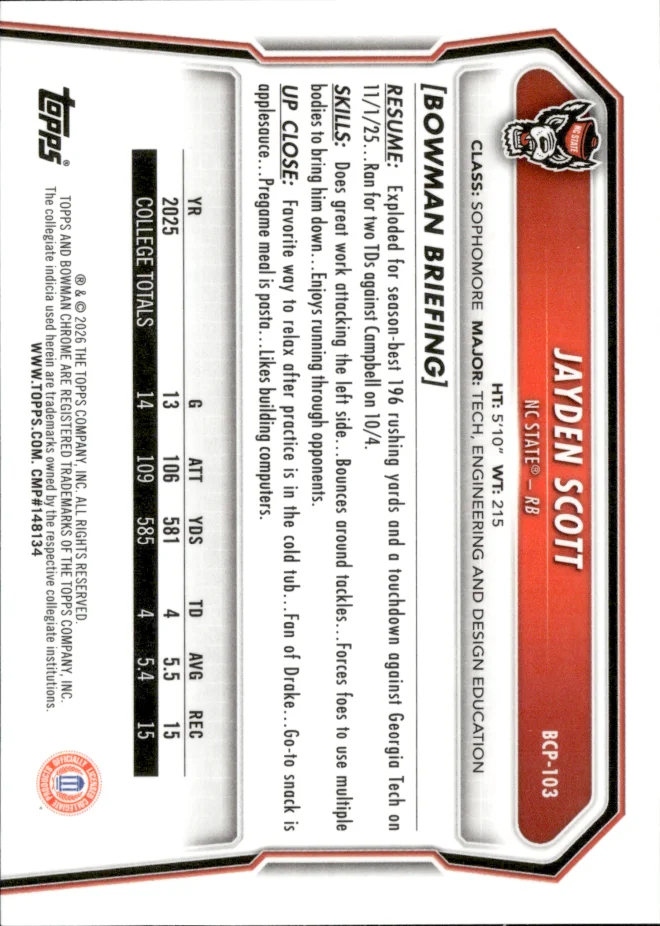 Jayden Scott card back