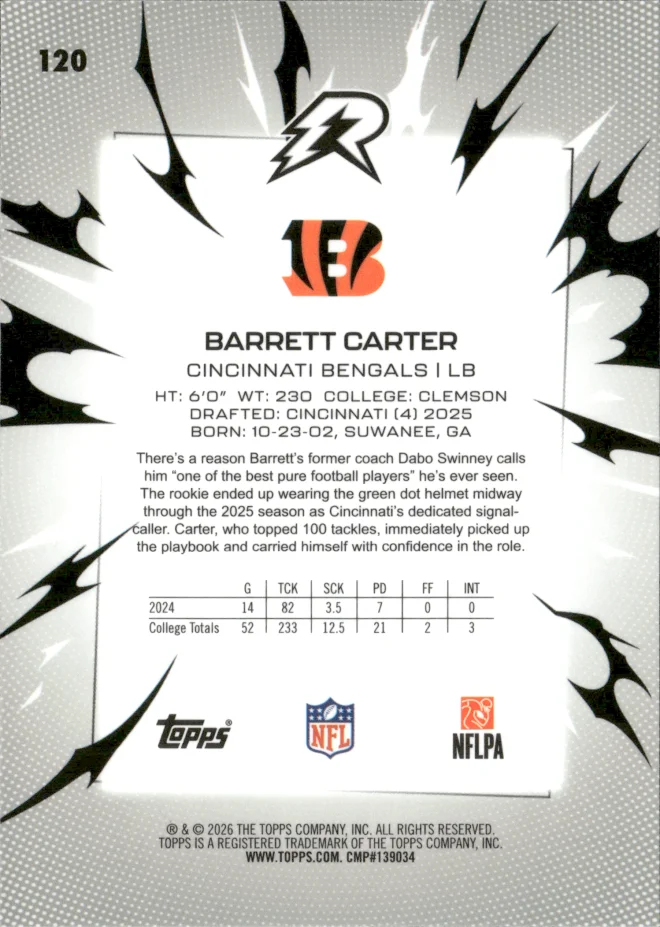 Barrett Carter card back