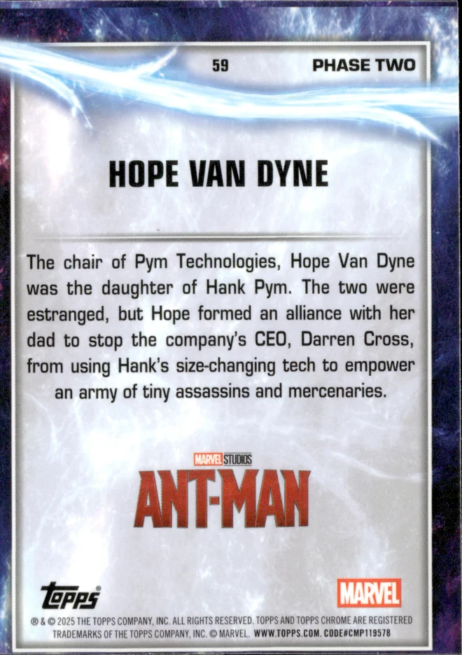 Hope Van Dyne card back