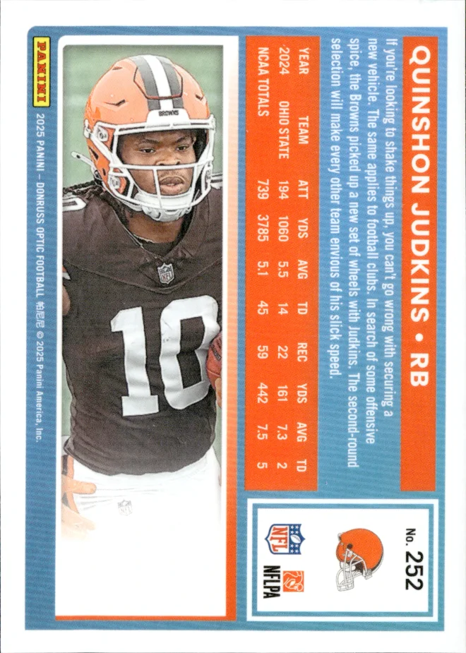 Quinshon Judkins card back