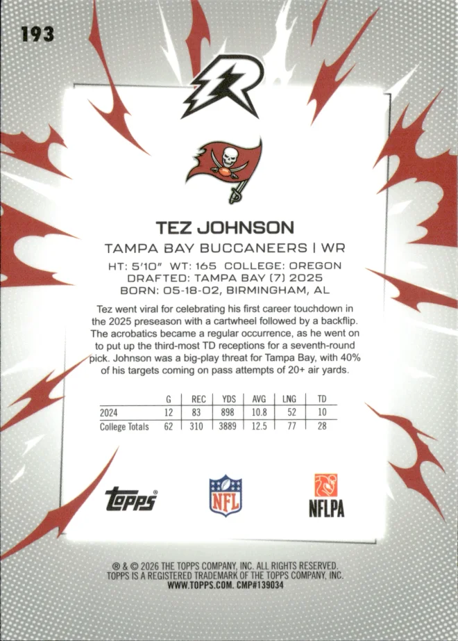 Tez Johnson card back