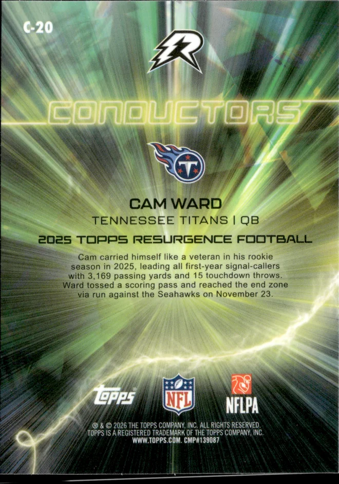 Cam Ward card back