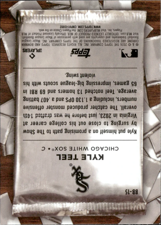 Kyle Teel card back