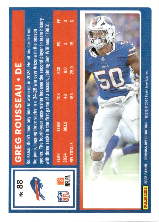 Greg Rousseau card back