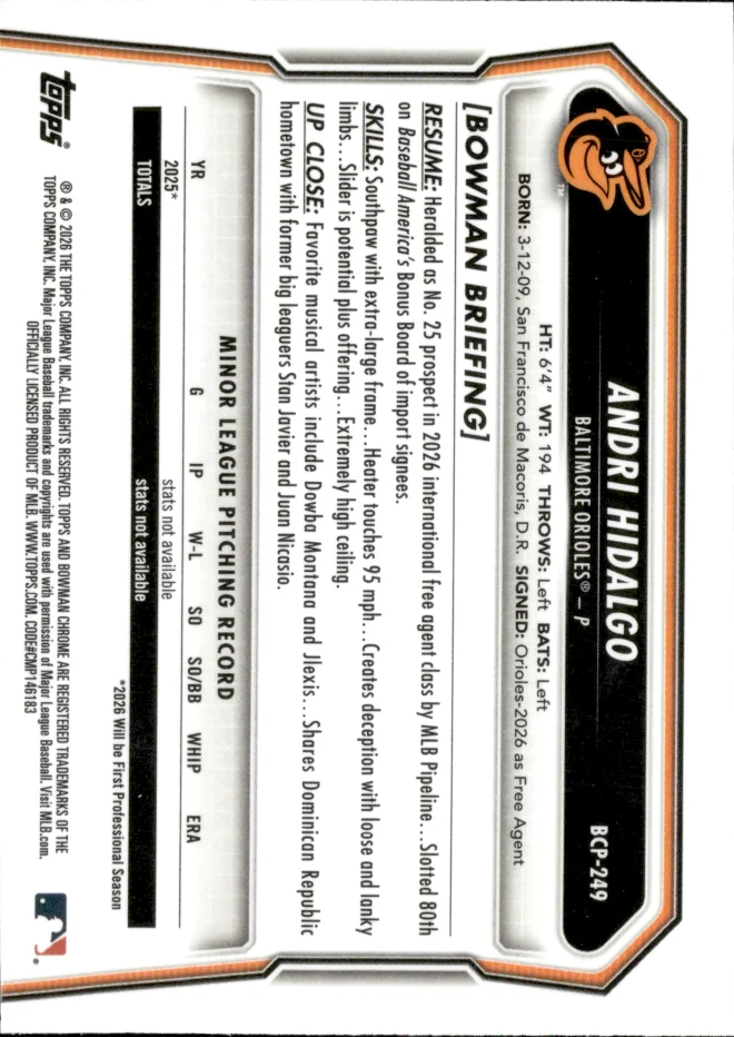 Andri Hidalgo card back