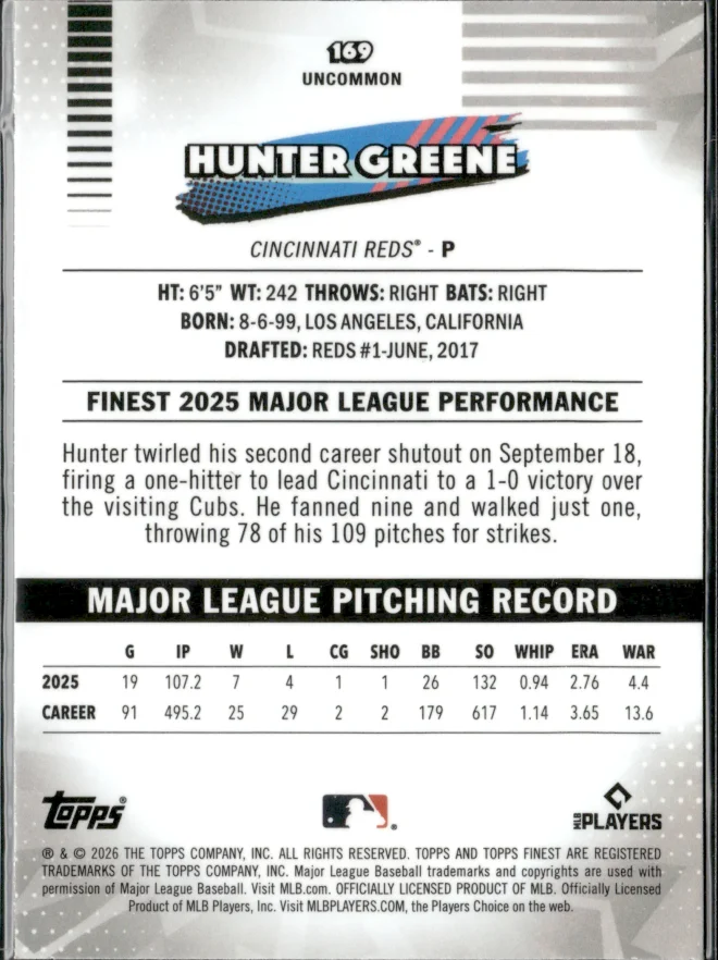 Hunter Greene card back
