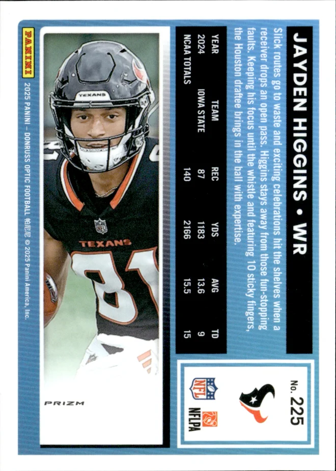 Jayden Higgins card back