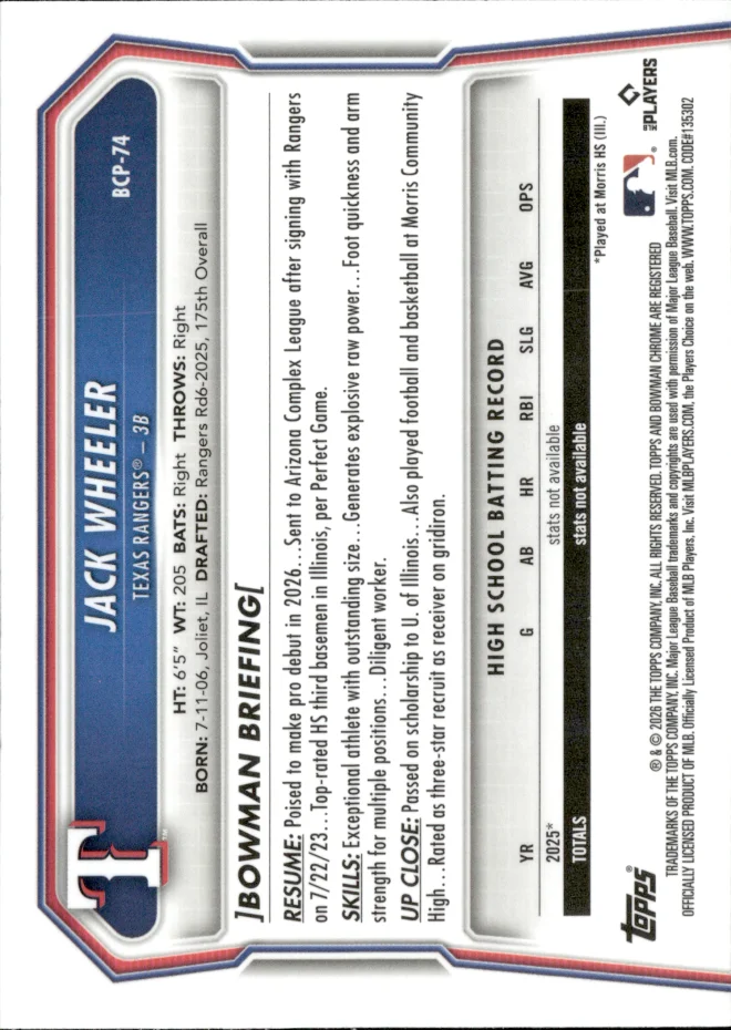 Jack Wheeler card back