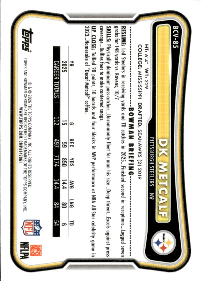 DK Metcalf card back