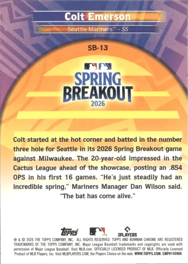 Colt Emerson card back