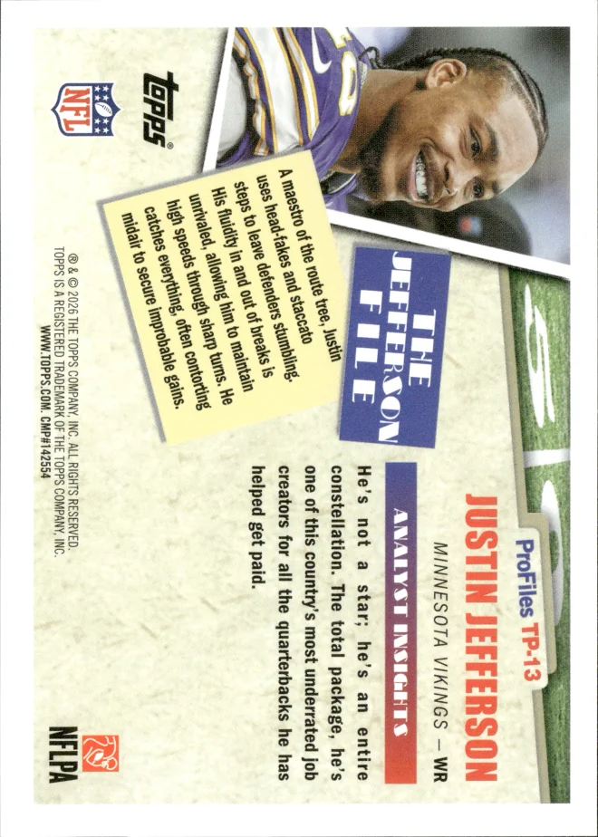 Justin Jefferson card back