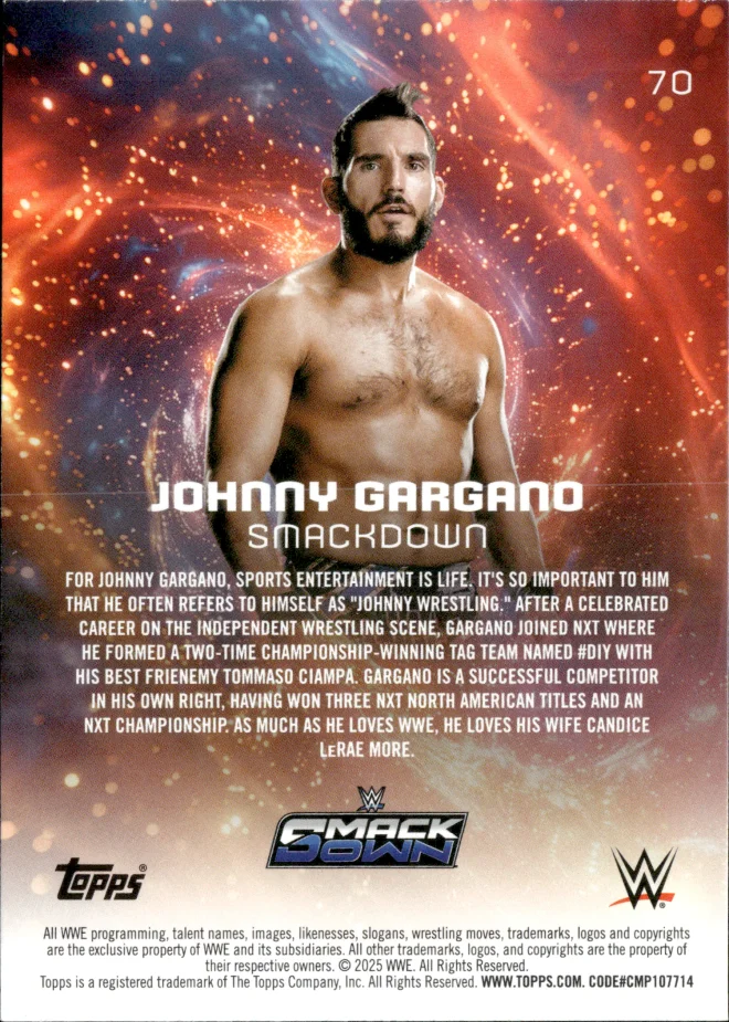 Johnny Gargano card back