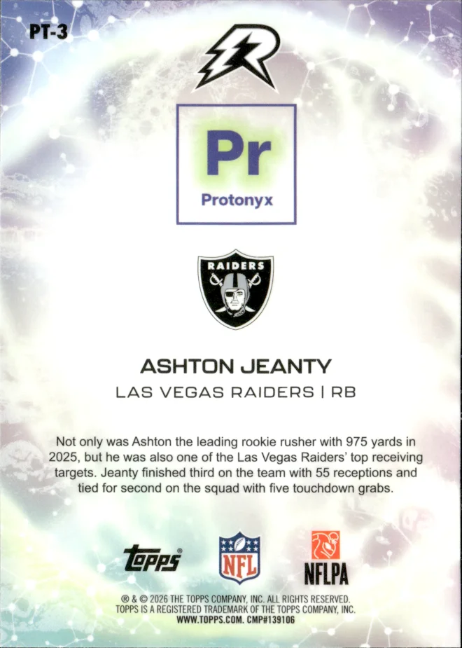 Ashton Jeanty card back