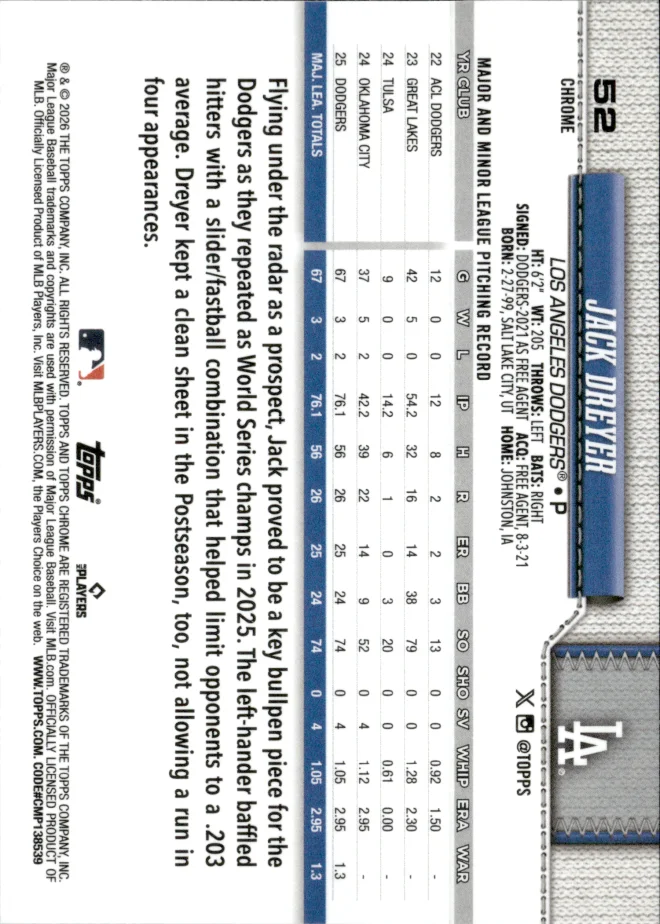 Jack Dreyer card back