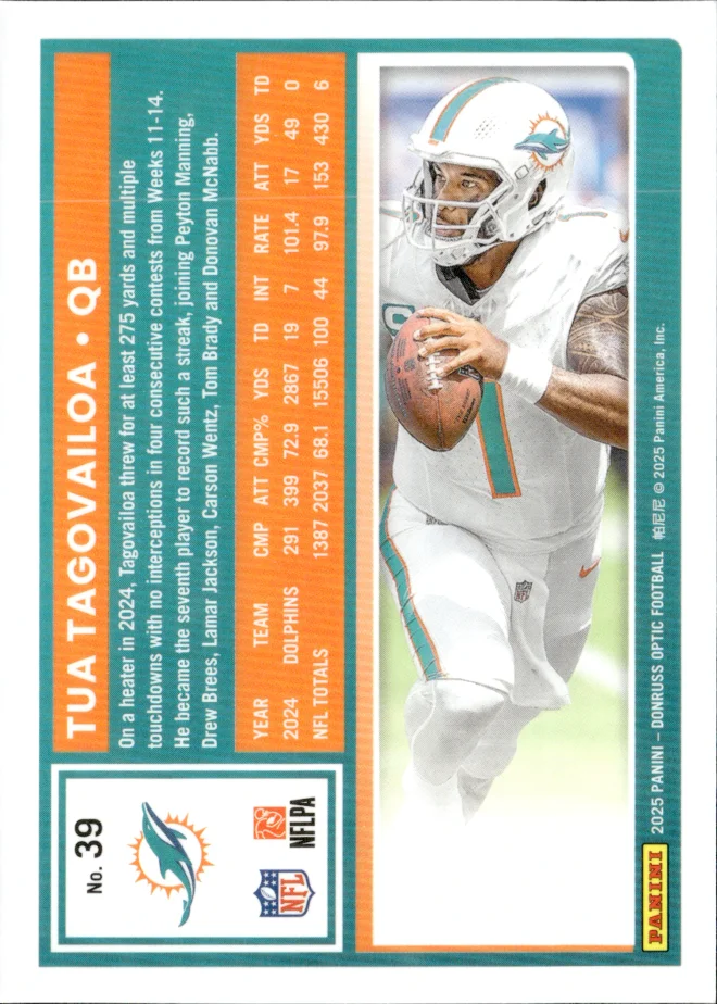 Tua Tagovailoa card back