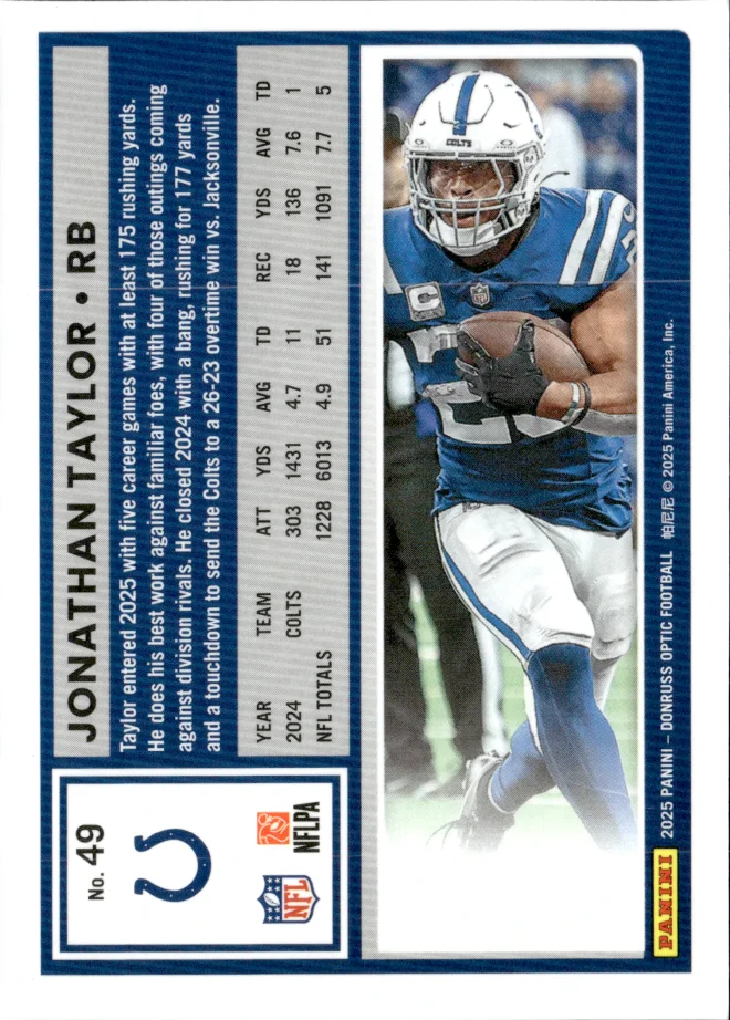 Jonathan Taylor card back