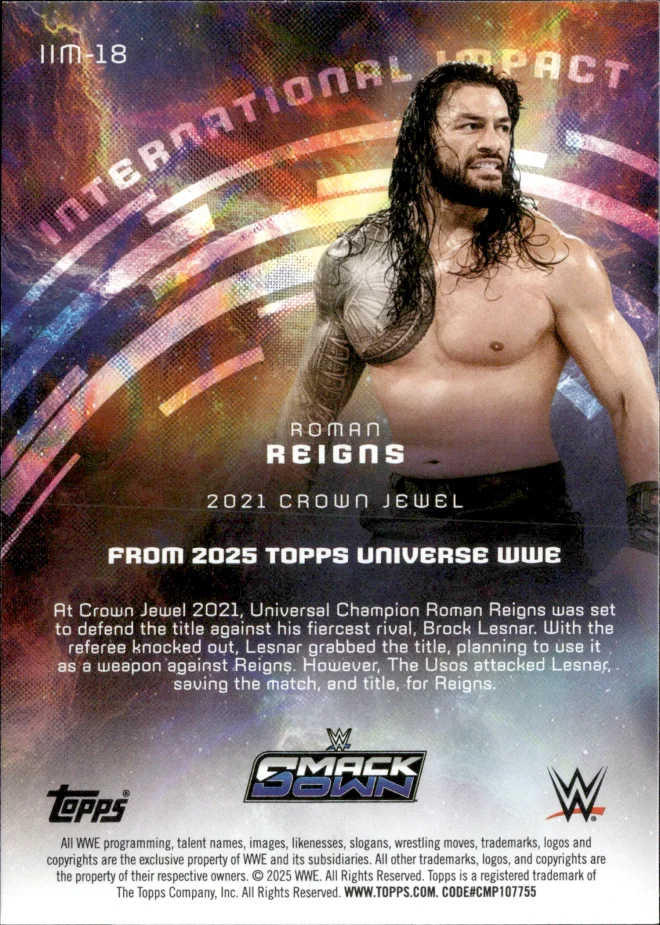 Roman Reigns card back