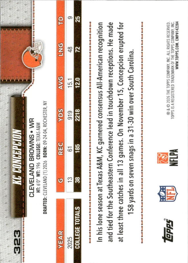 KC Concepcion card back