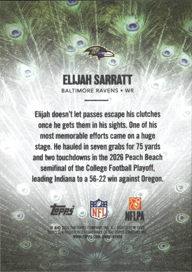 Elijah Sarratt card back