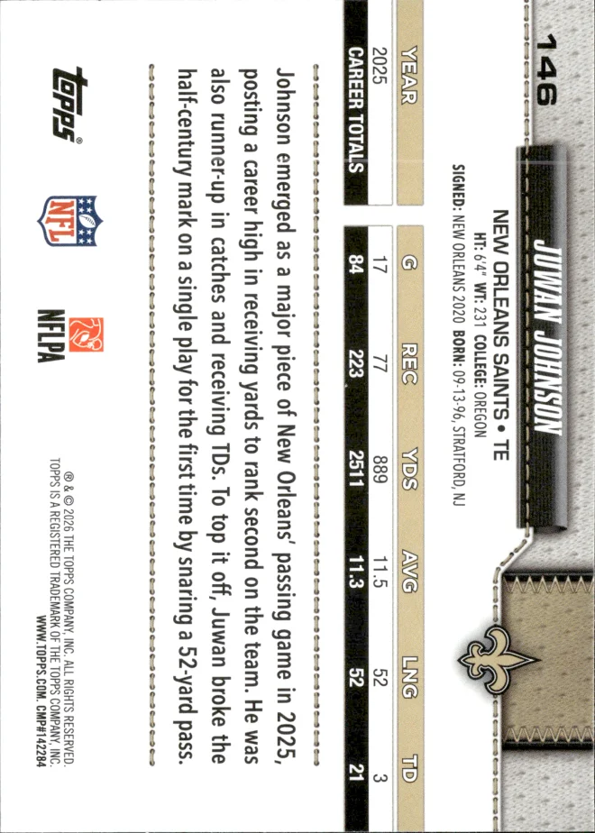 Juwan Johnson card back