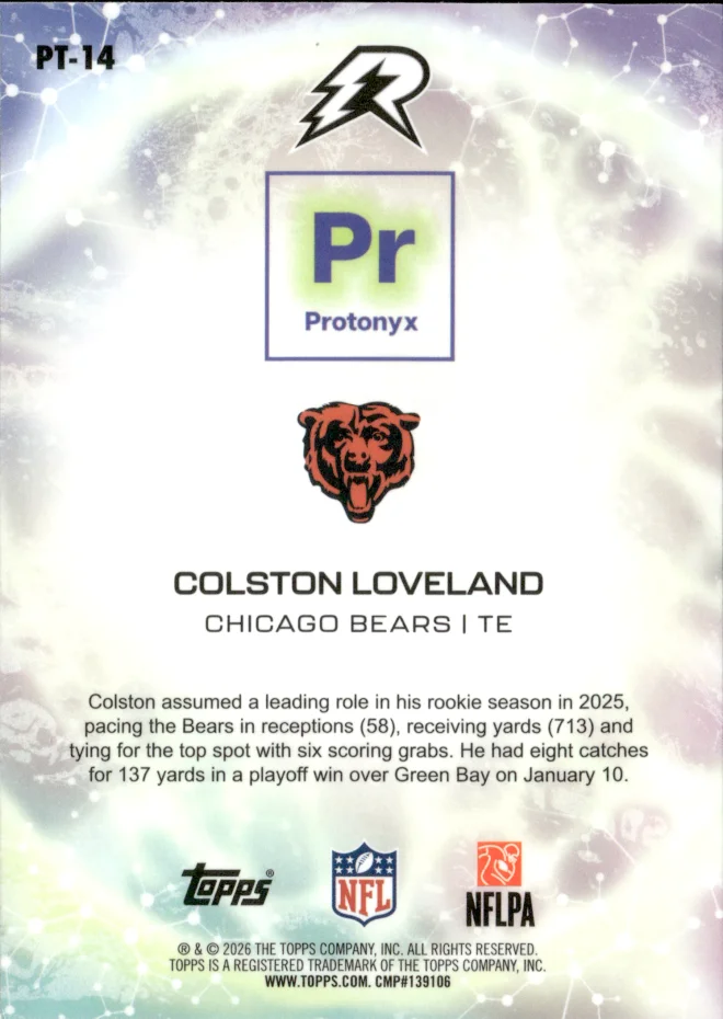 Colston Loveland card back