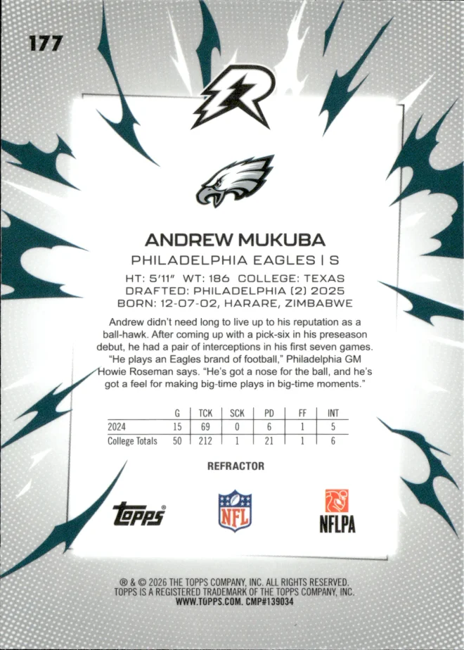 Andrew Mukuba card back