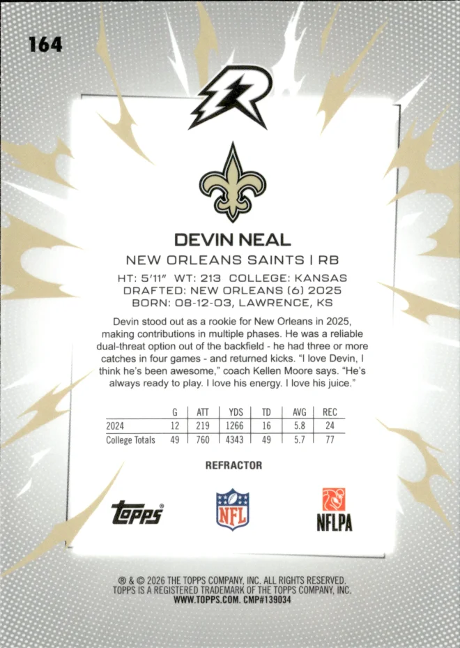 Devin Neal card back