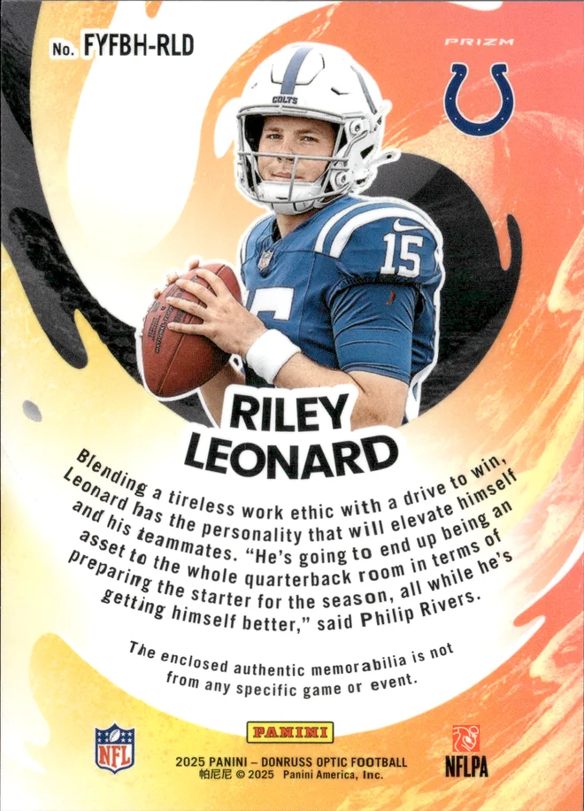 Riley Leonard card back