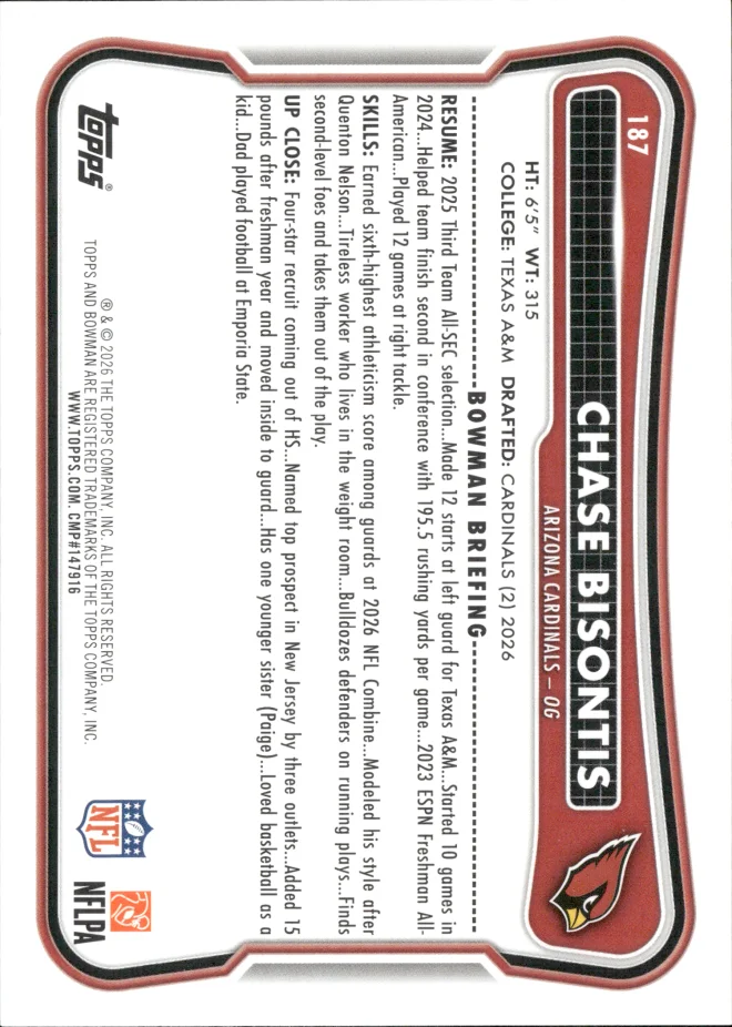 Chase Bisontis card back