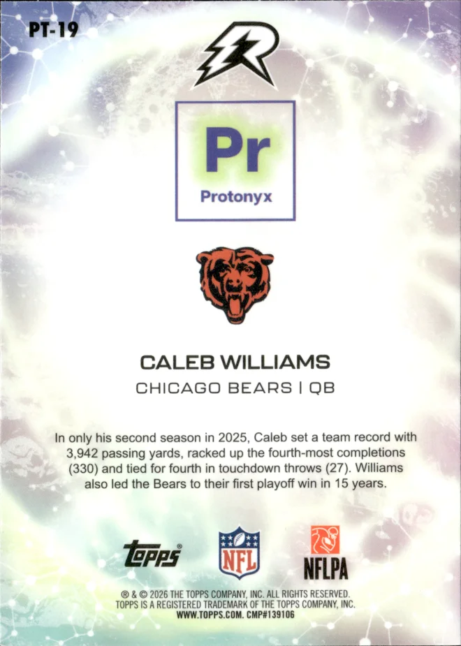 Caleb Williams card back