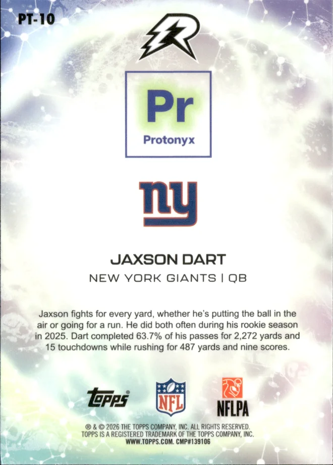 Jaxson Dart card back