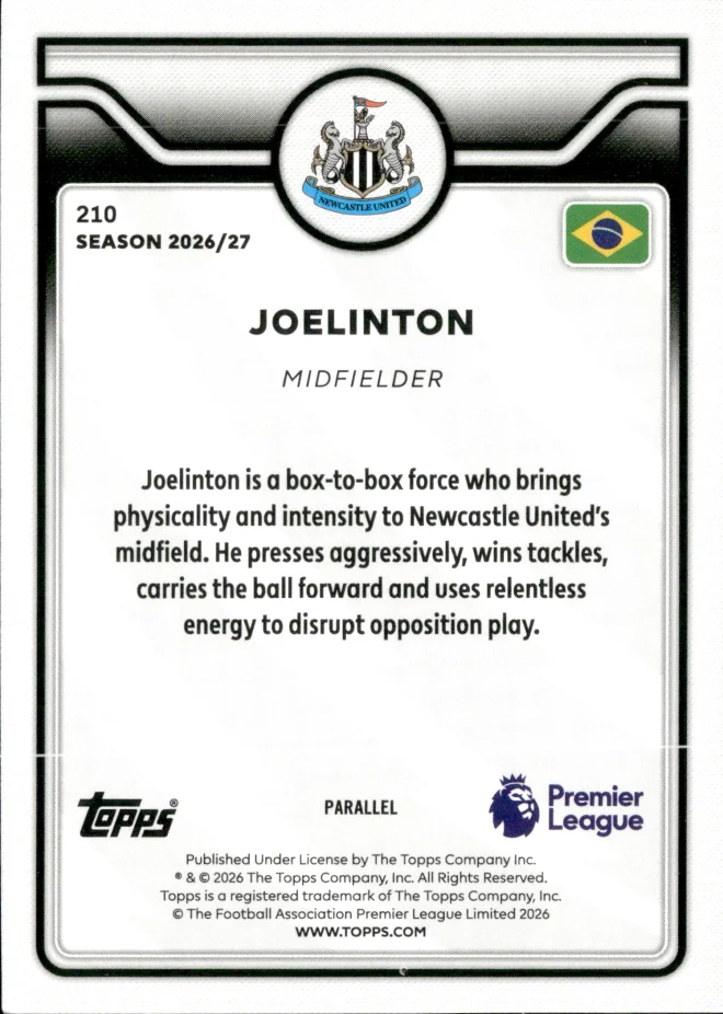 Joelinton card back