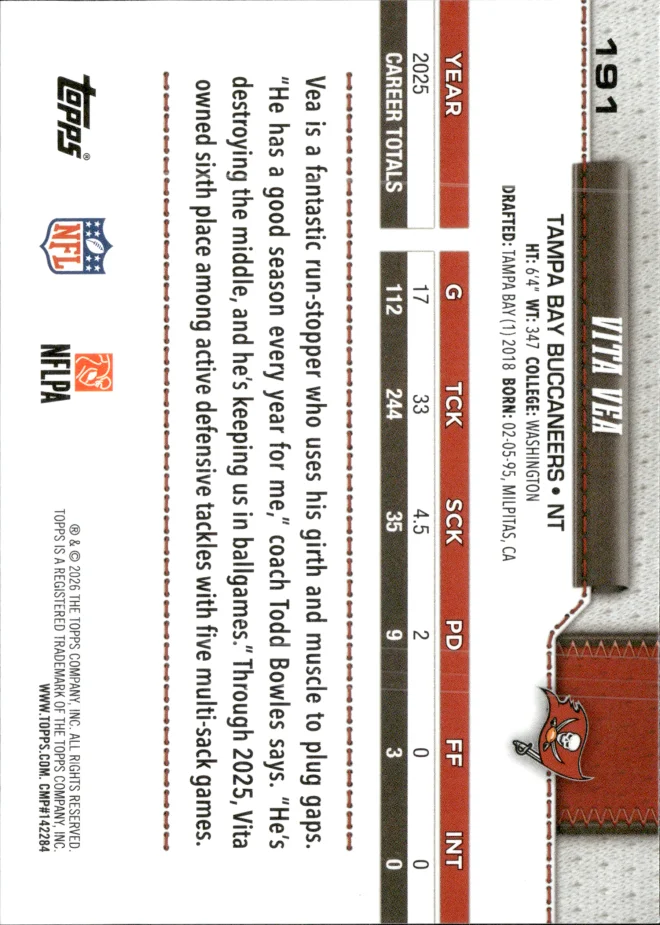 Vita Vea card back