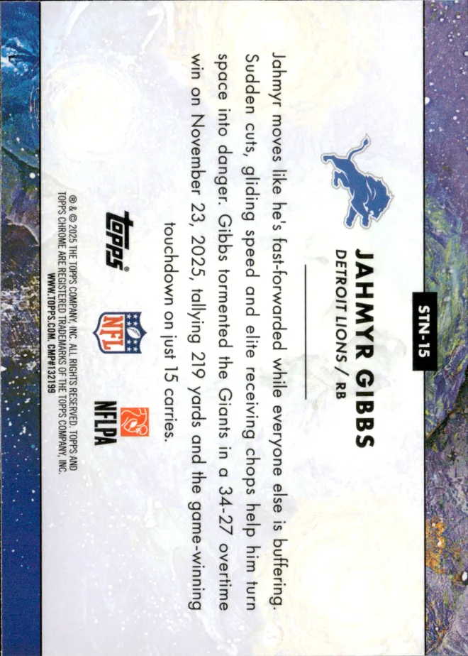 Jahmyr Gibbs card back