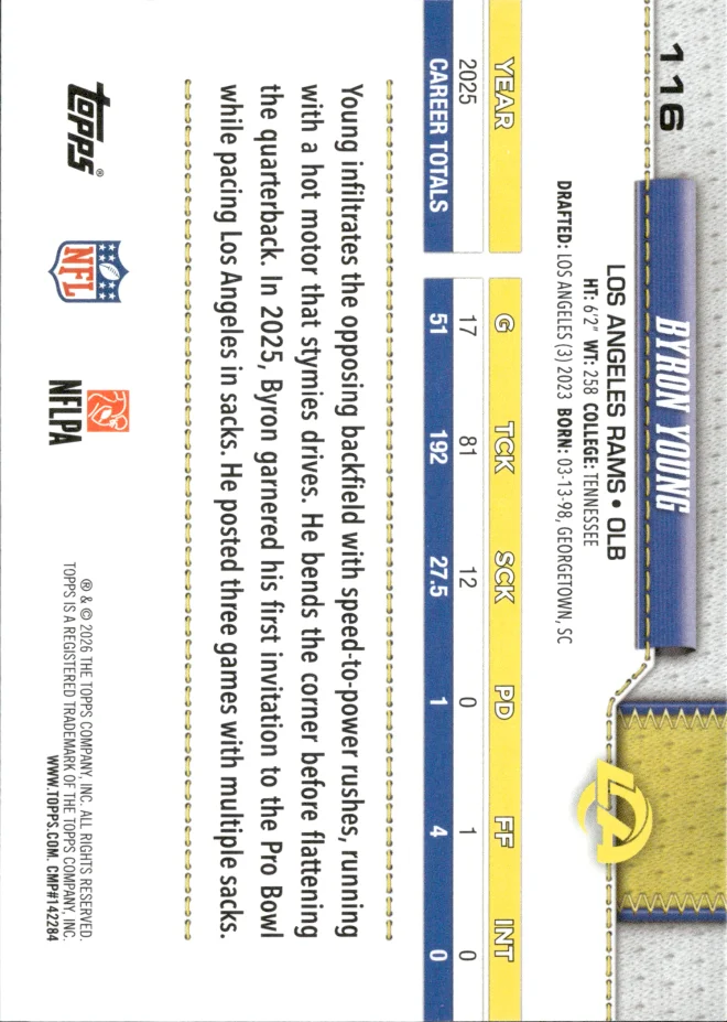 Byron Young card back