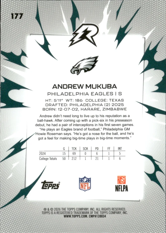 Andrew Mukuba card back