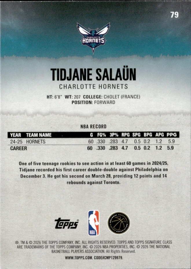 Tidjane Salaün card back