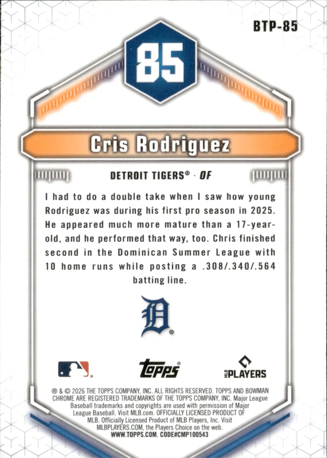 Cris Rodriguez card back