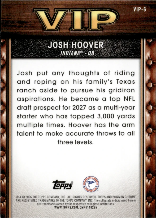Josh Hoover card back