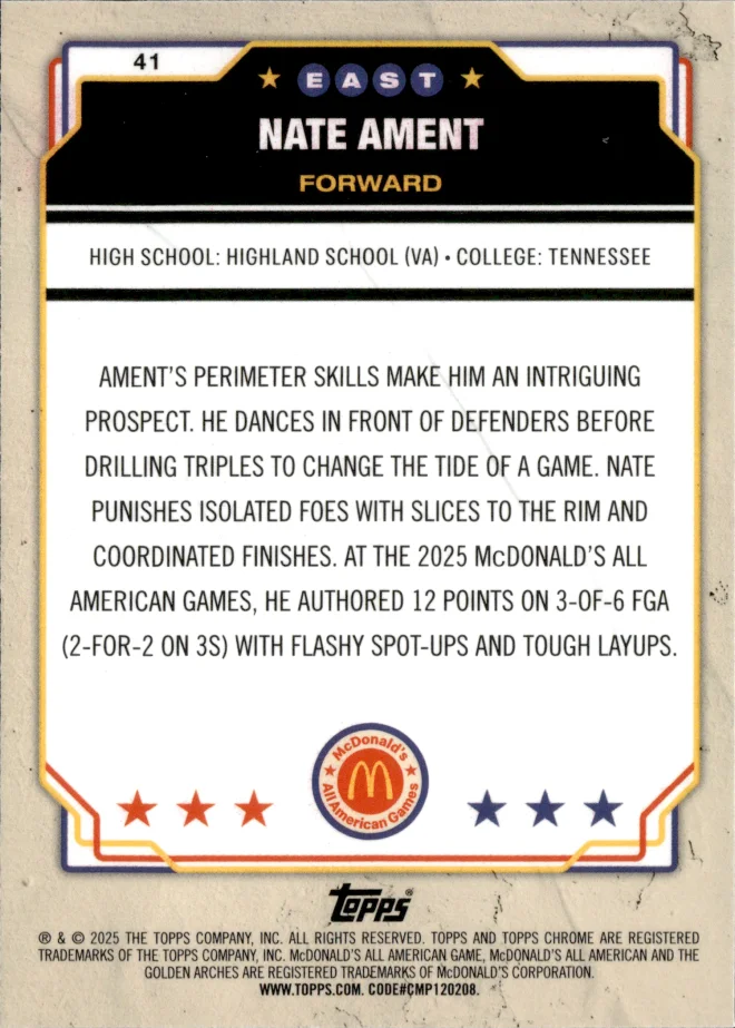 Nate Ament card back
