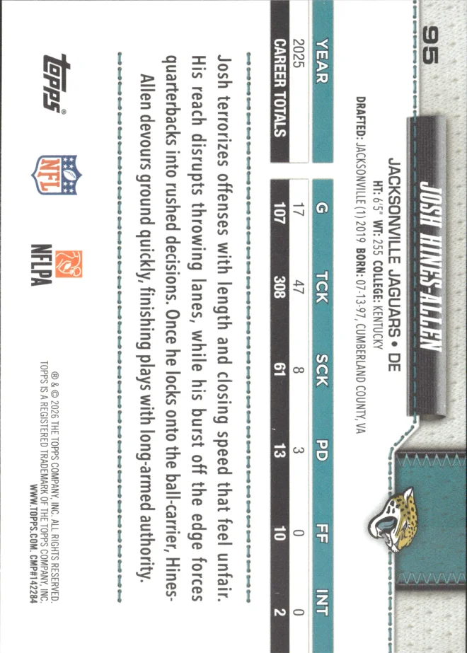 Josh Hines-Allen card back