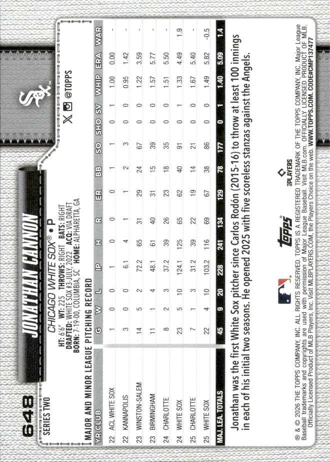 Jonathan Cannon card back