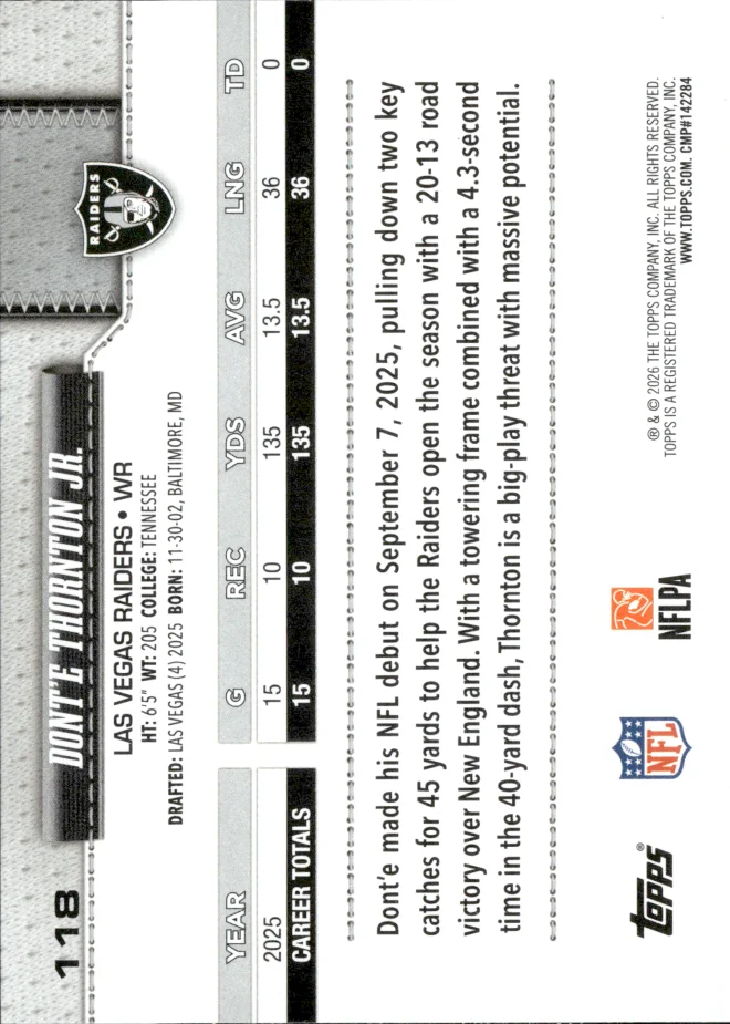 Dont'e Thornton Jr. card back