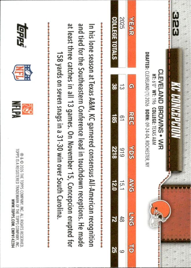 KC Concepcion card back